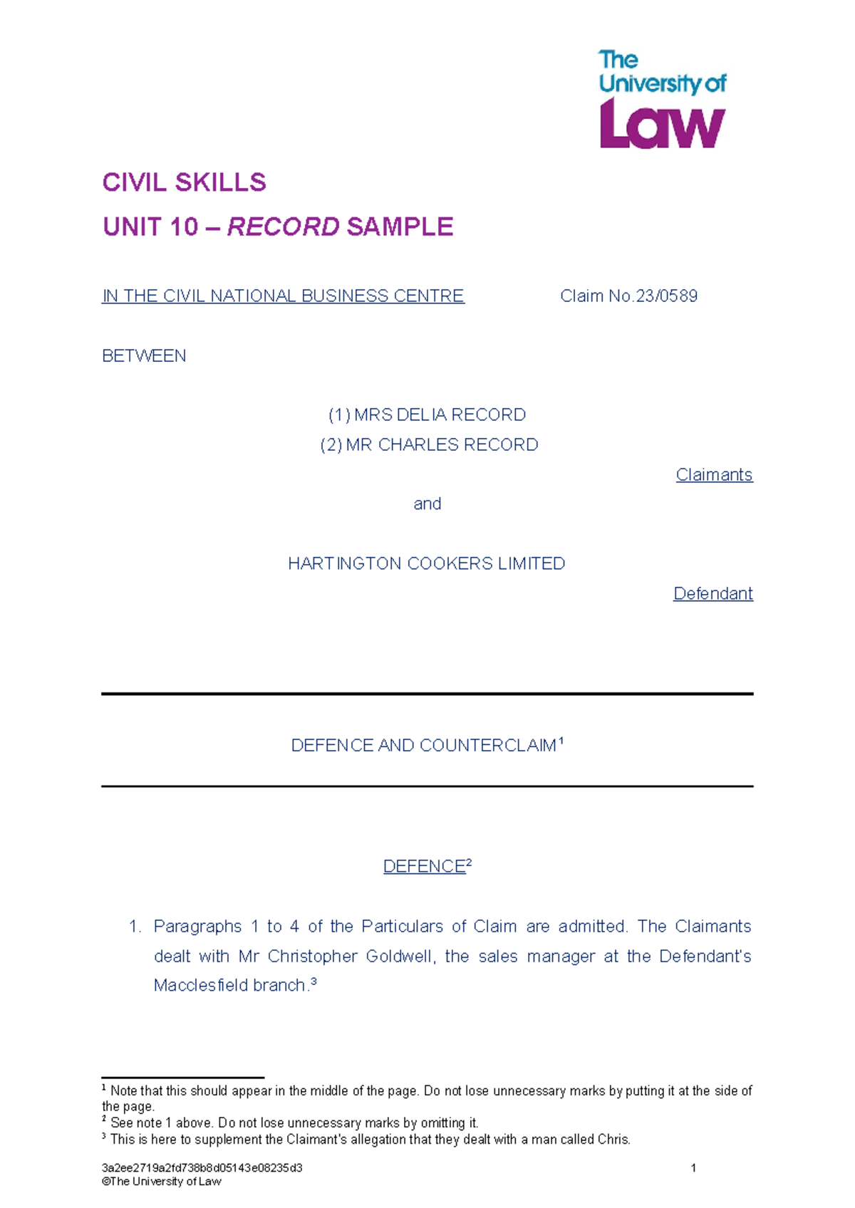 Civil Skills record sample - CIVIL SKILLS UNIT 10 – RECORD SAMPLE IN ...