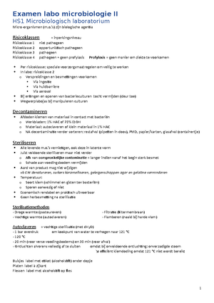 Labo uitleg proeven - extra informatie - 2. Microscopisch onderzoek van ...