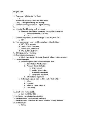 Exam 1 Study Guide - Exam 1 Study Guide Intro to Entrepreneurship and Starting with Why ...