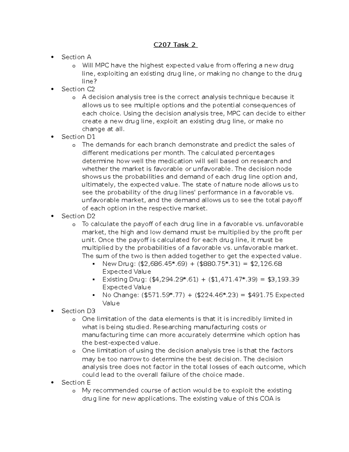 C207 Task 2 Passed - C207 Task 2 Section A O Will MPC Have The Highest ...