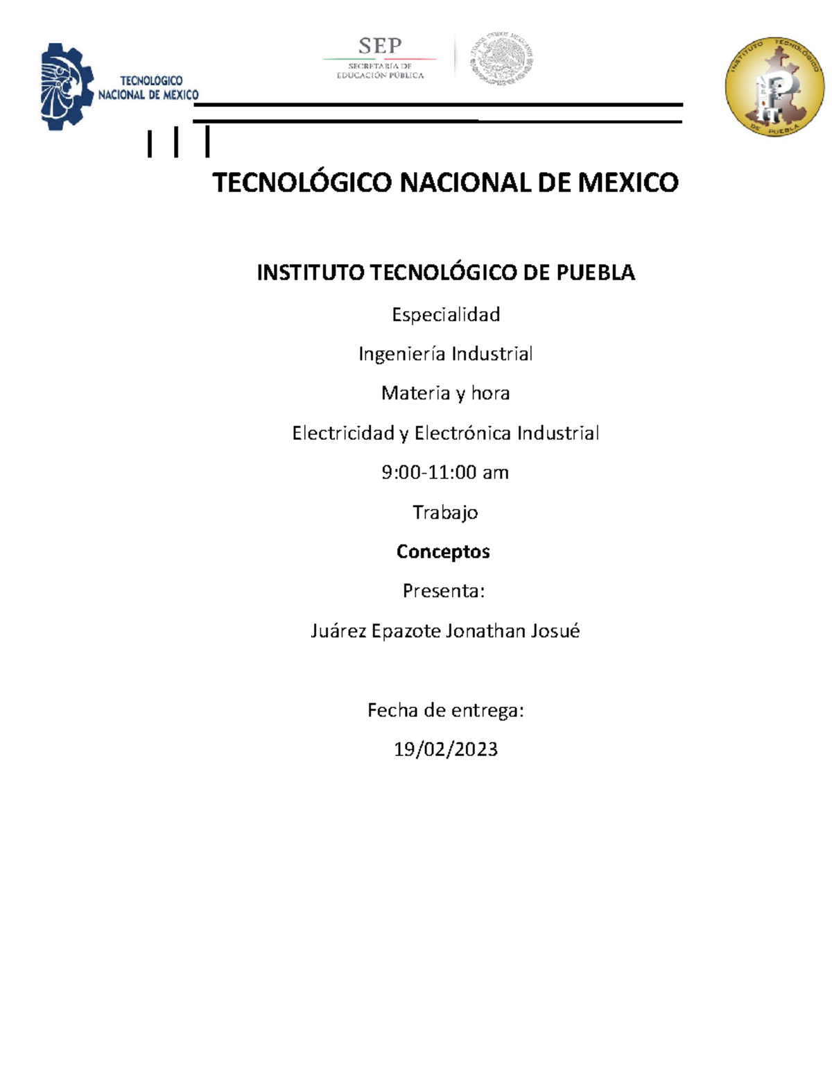 Apuntes De La Clase - TecnolÓgico Nacional De Mexico Instituto 