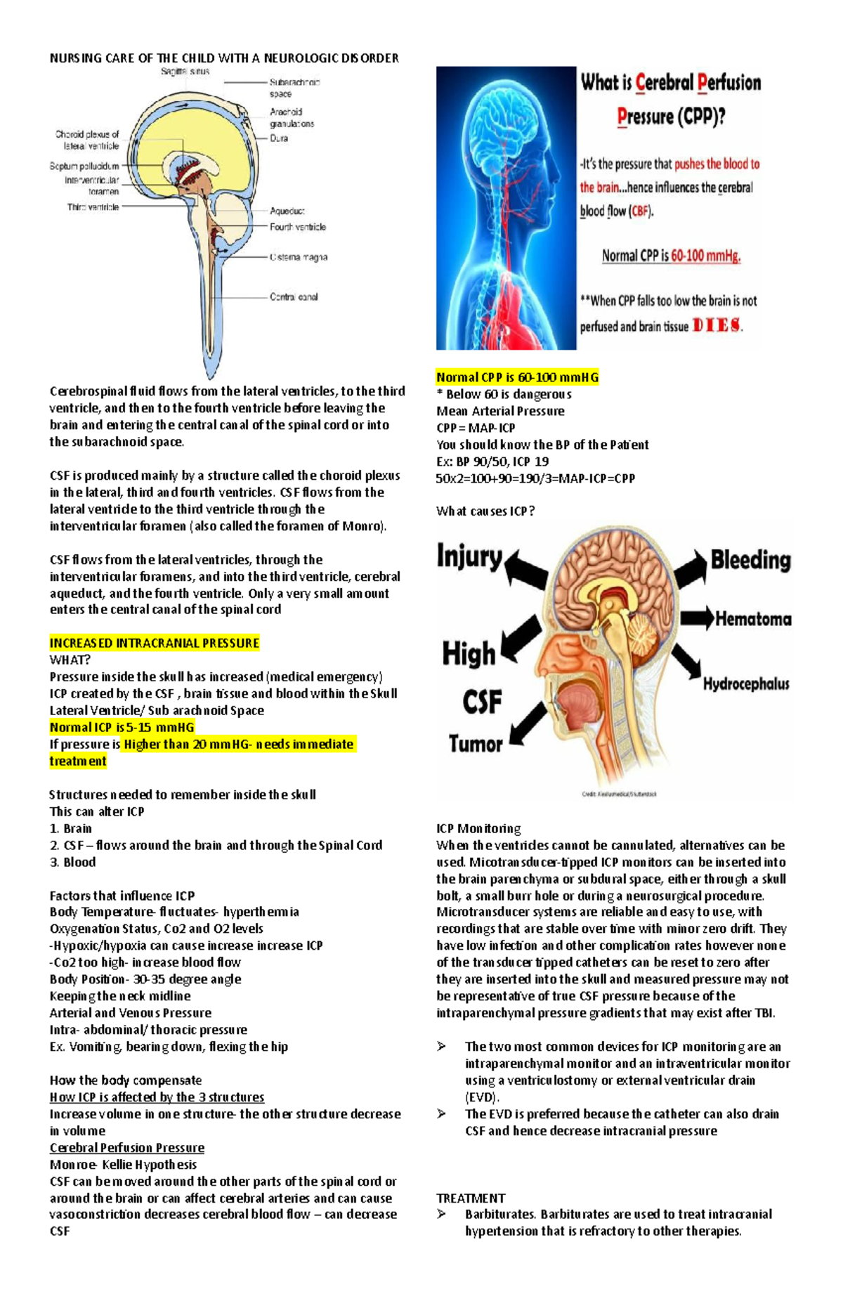 Nursing CARE OF THE Child WITH A Neurologic Disord - NURSING CARE OF ...