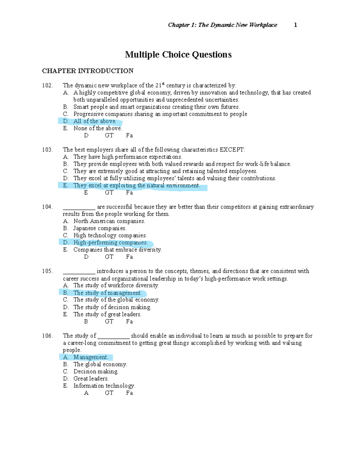 Exam 2014, Questions And Answers - Chapter 1 - Chapter 1: The Dynamic ...