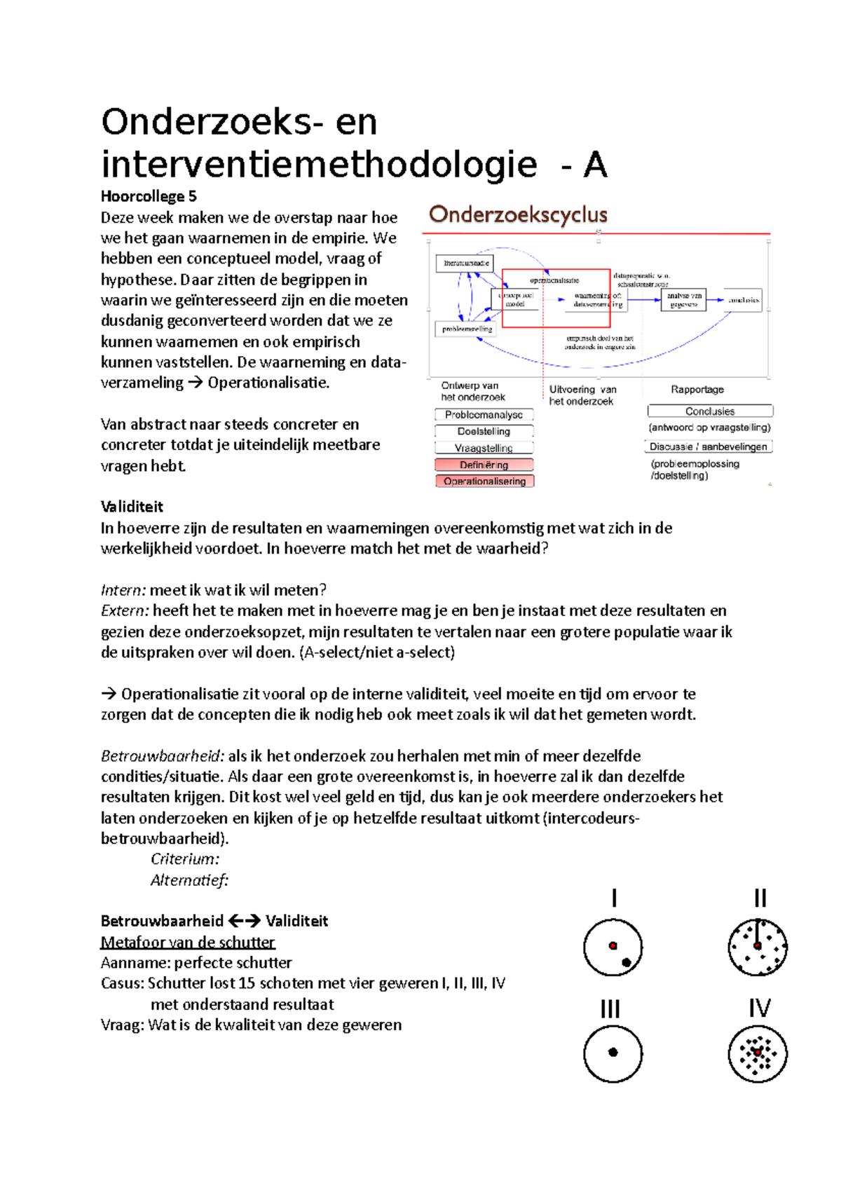 Onderzoeks- En Interventiemethodologie - A , Videocollege 5 - Radboud ...