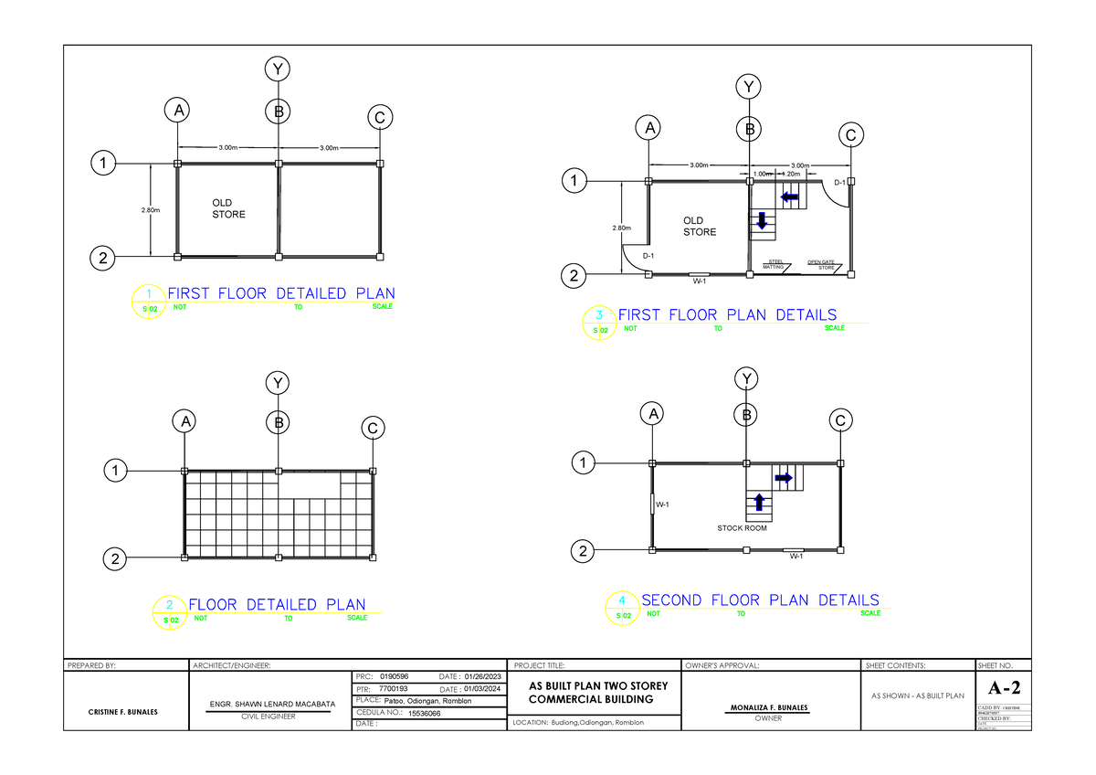 A-2 - Architectural 1 - PREPARED BY: OWNER'S APPROVAL: SHEET CONTENTS ...