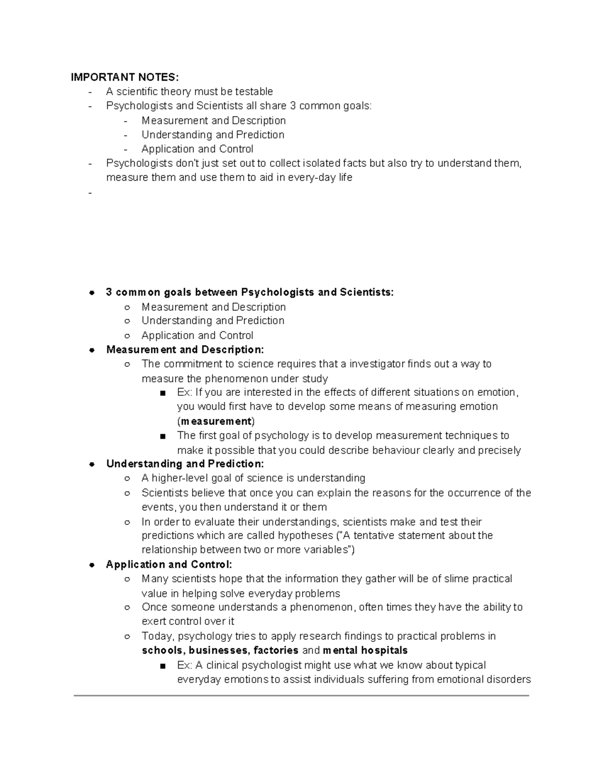 Chapter 2 Summary PSYC - Lecture notes 2 - IMPORTANT NOTES: A ...