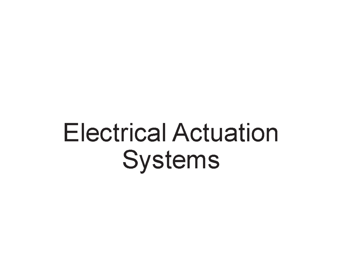 Swtiches Electrical Switches in Mechatronics Electrical Actuation