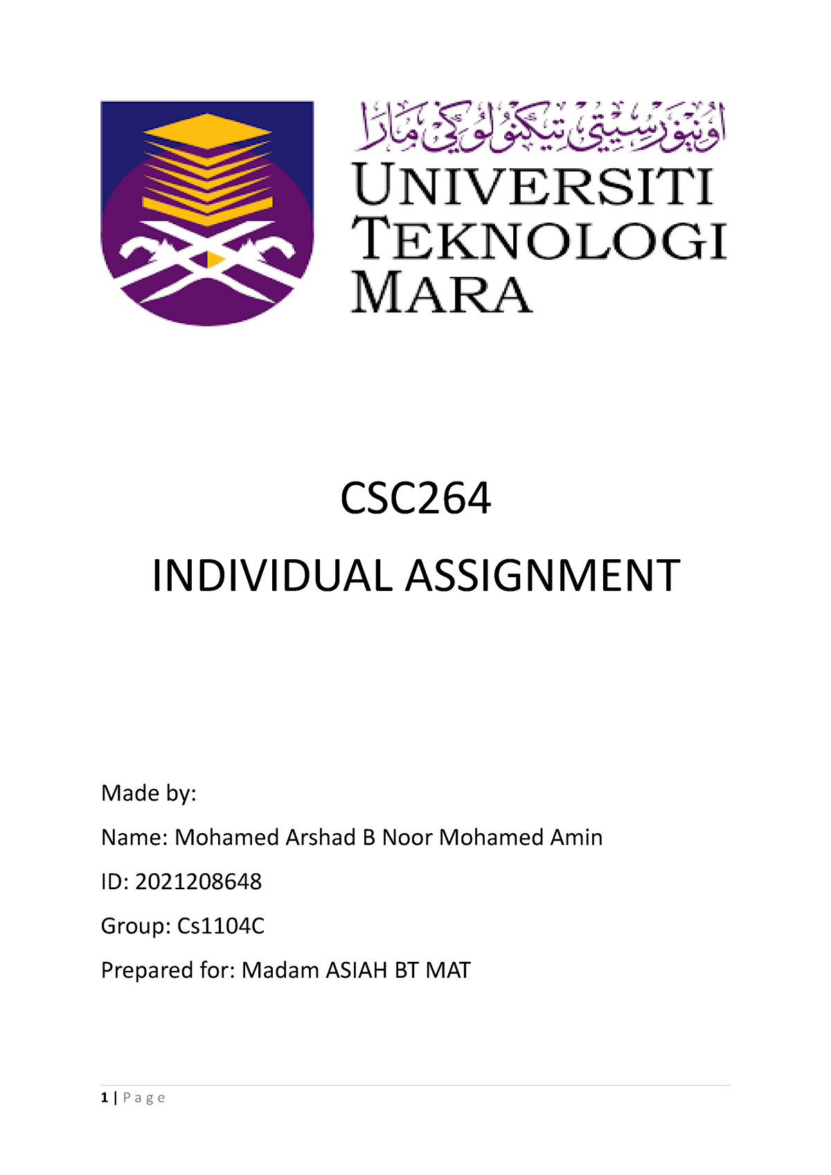 csc school assignment