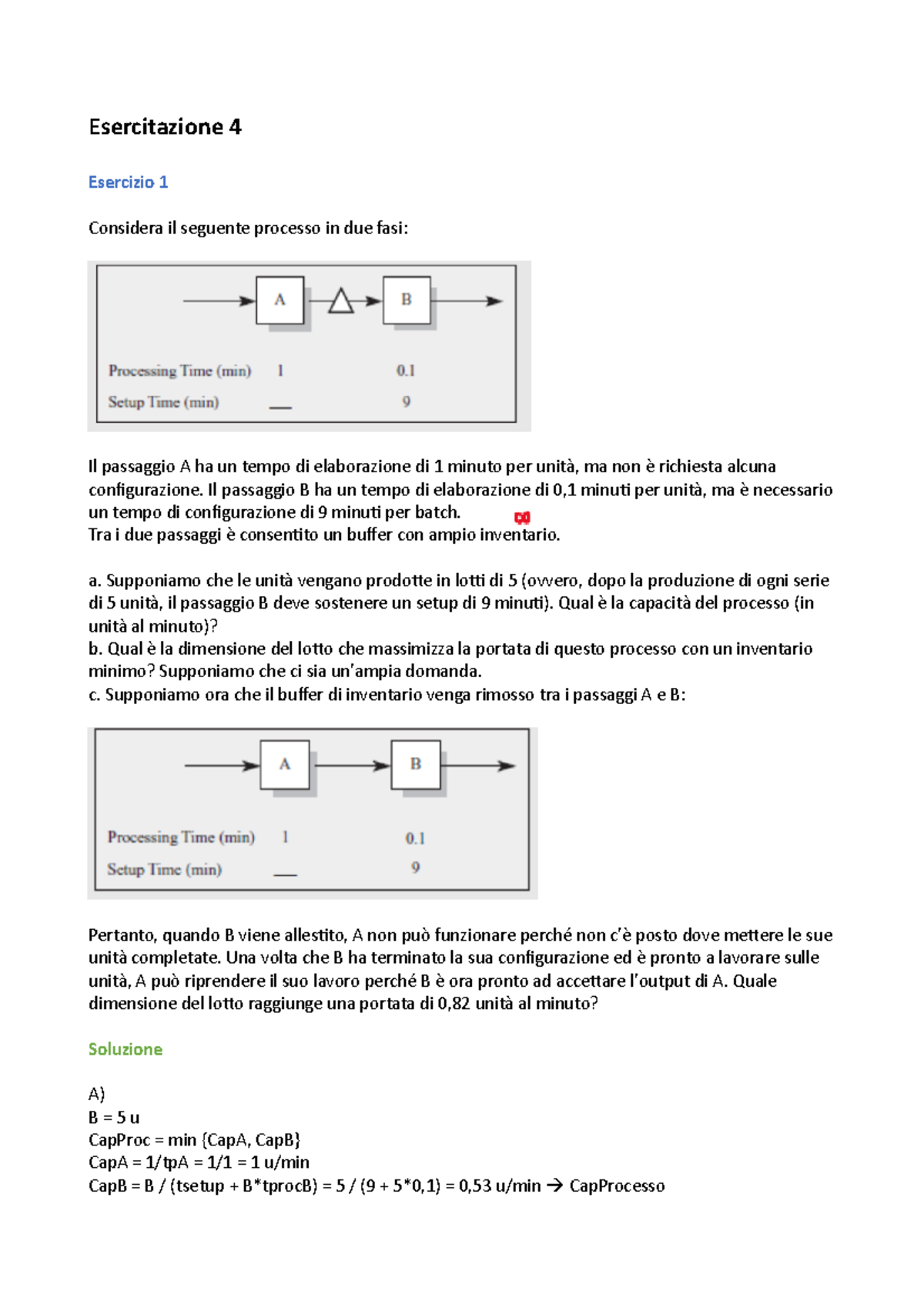 Esercitazioni lezione - Esercitazione 4 Esercizio 1 Considera il ...
