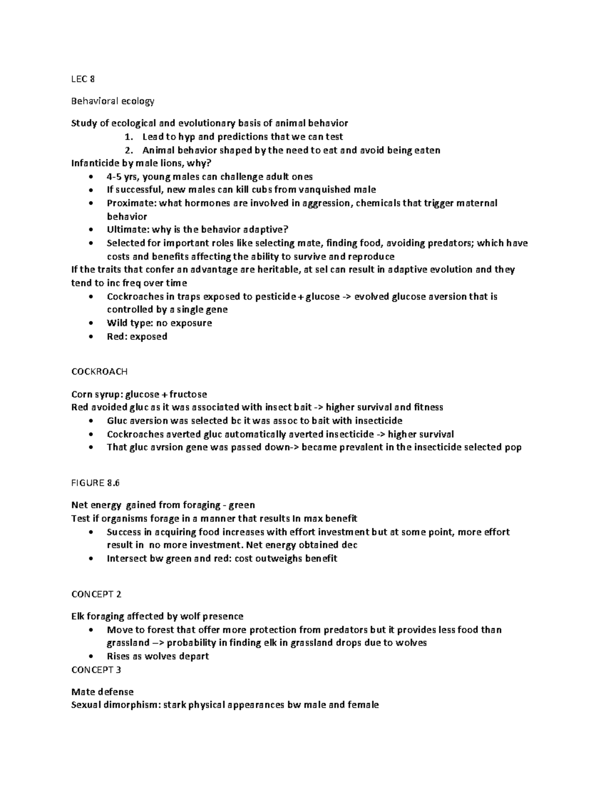 LEC 8 - Lecture notes 8 - BIOL 116 - UC Riverside - Studocu