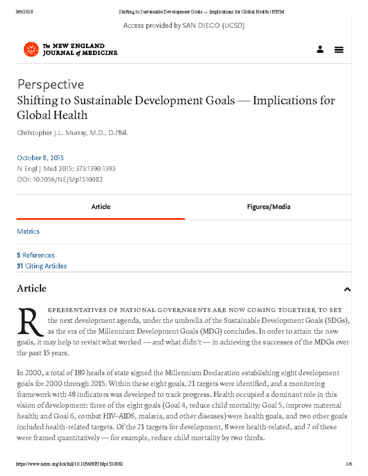 Murray - Shifting to Sustainable Development Goals - 2015 - Acce ...