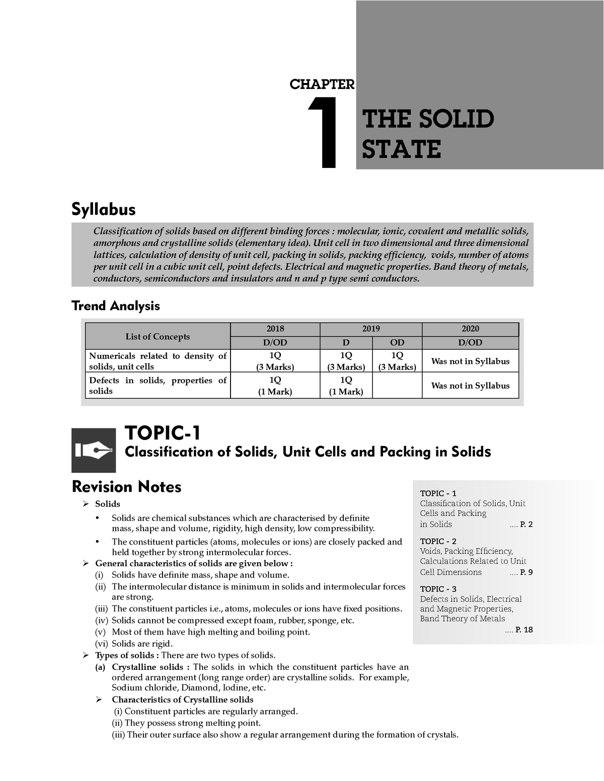 1. The Solid State - Chemistry Is The Branch Of Science That Deals With ...