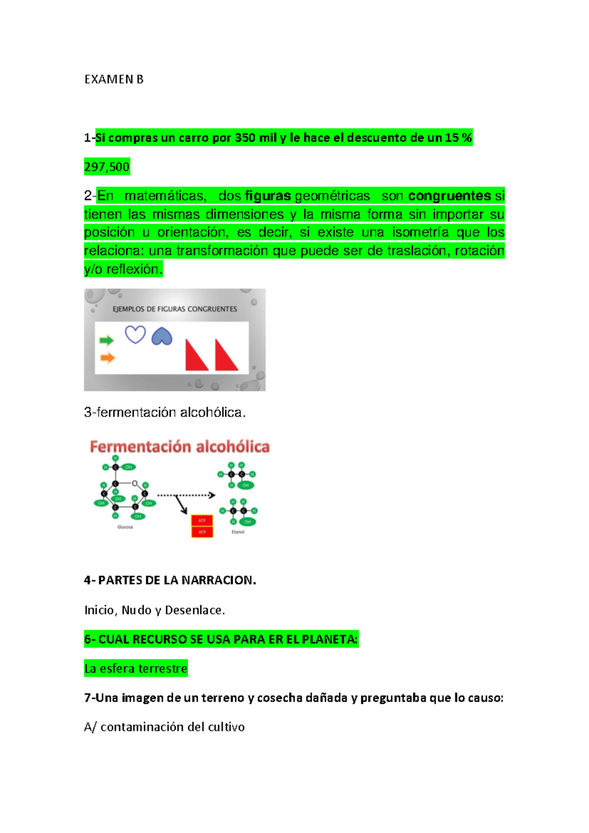 Examen A Y B - Material - EXAMEN B 1 - Si Compras Un Carro Por 350 Mil ...