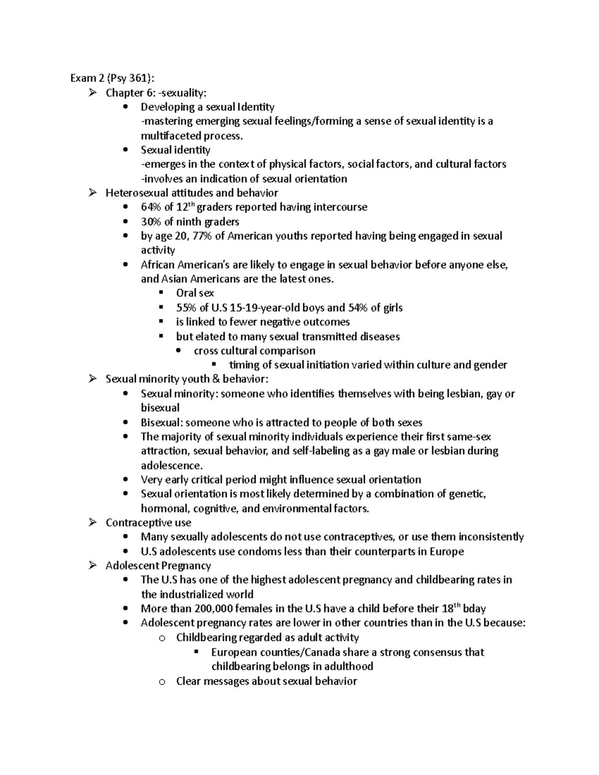 Exam 2 adolescnece - psy 361 adolescence answer key to study guide of 3 ...