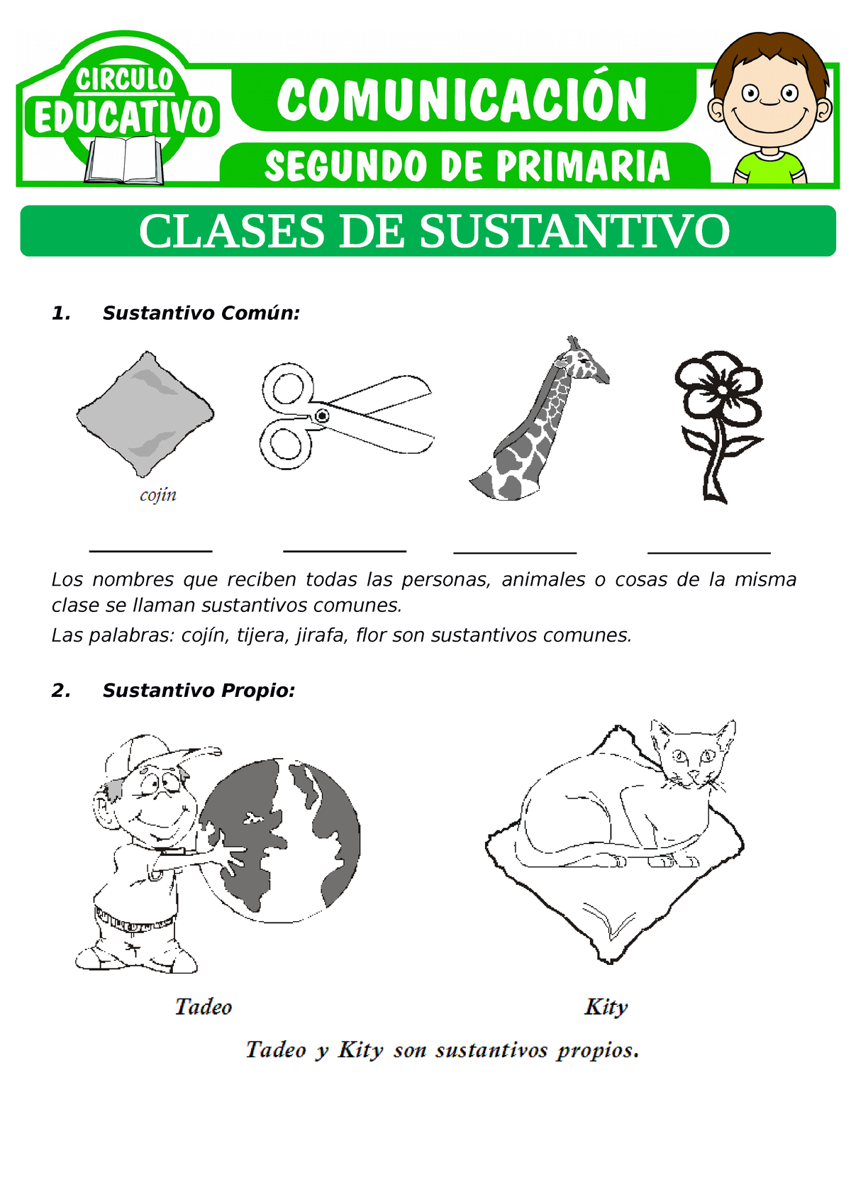 Clases De Sustantivo Para Segundo De Primaria Sustantivo Com N Los Nombres Que Reciben