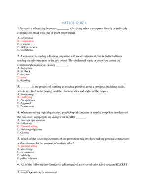 Marketing Principles - MKT101 - FPT - Studocu