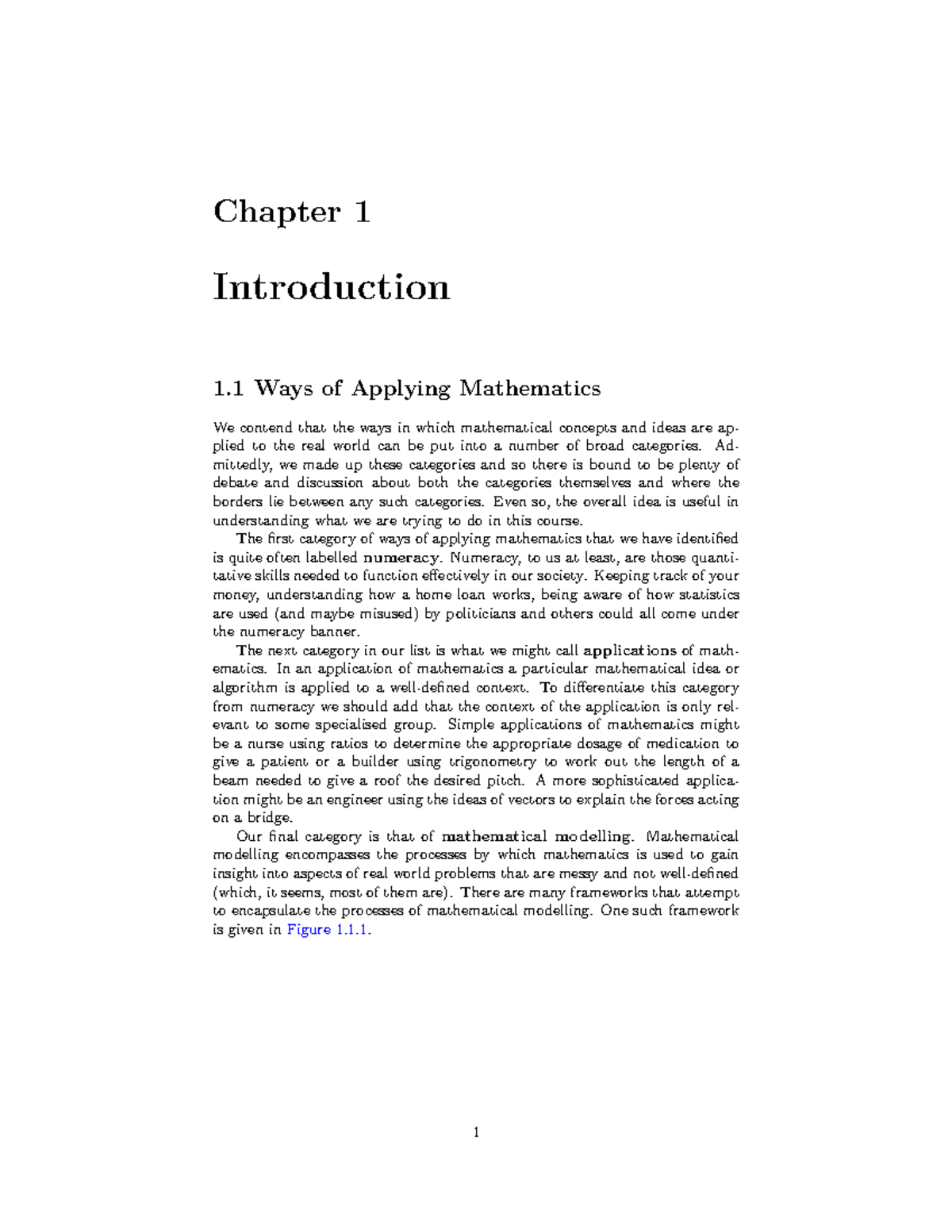 Applying Maths Module Book - Chapter 1 Introduction 1 Ways of Applying ...