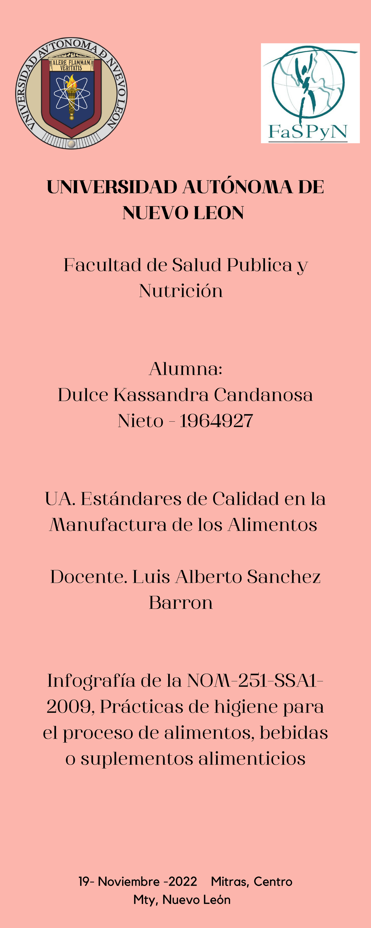 Evidencia 4 Universidad AutÓnoma De Nuevo Leon Facultad De Salud Publica Y Nutrición Alumna 3584