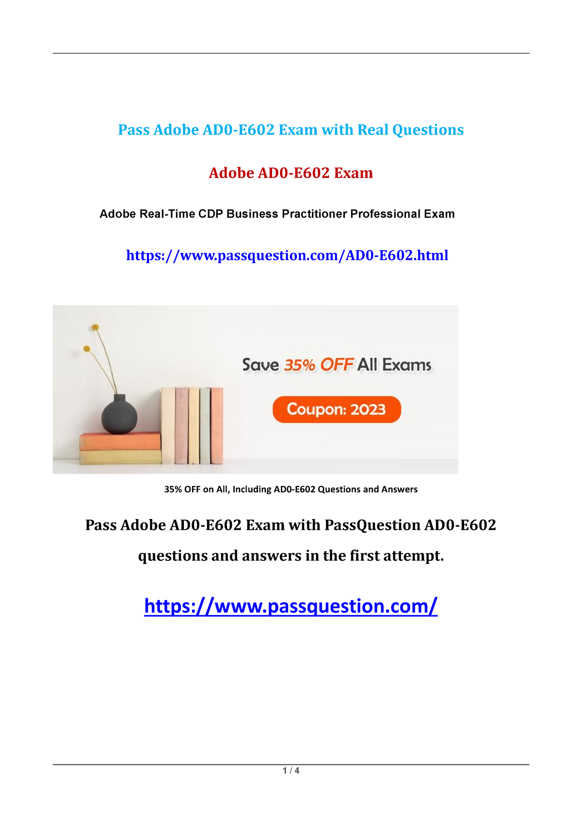 Adobe AD0-E602 Practice Test Questions - Pass Adobe AD0-E602 Exam With ...