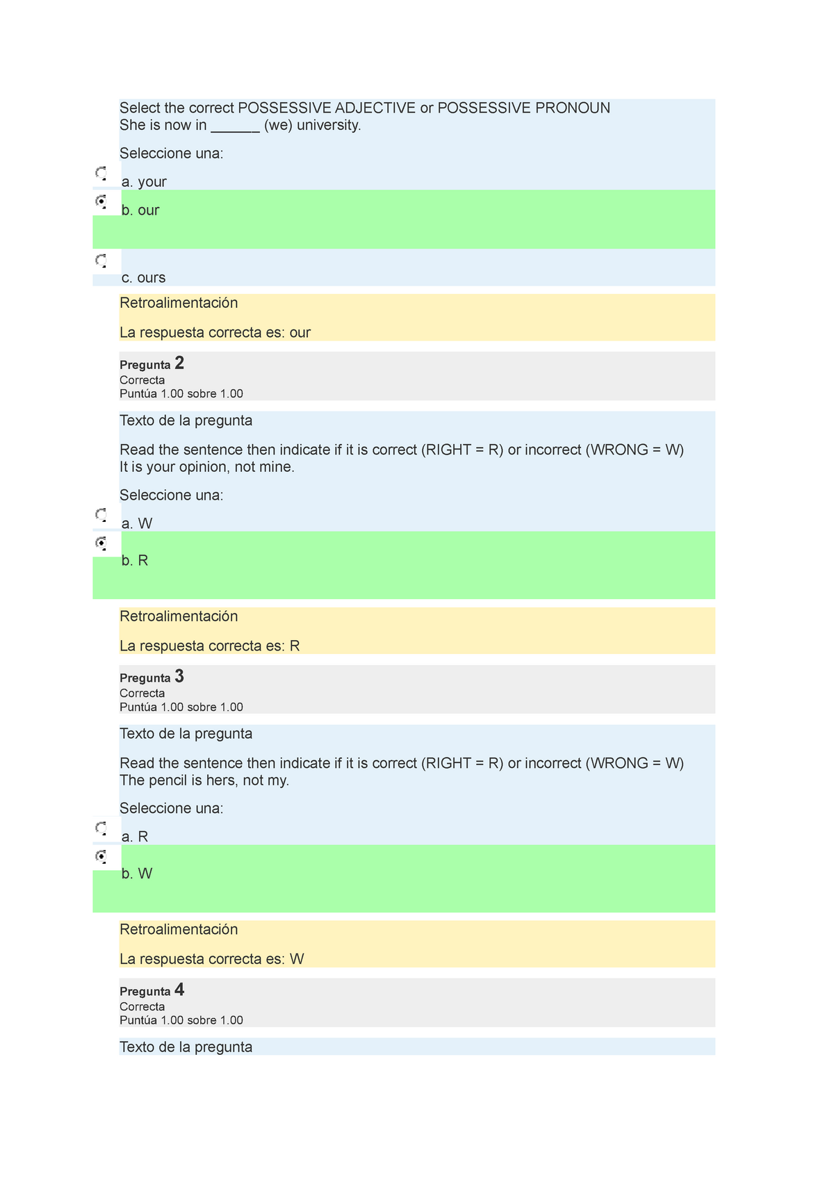 assignment 3 questionnaire u2 uveg