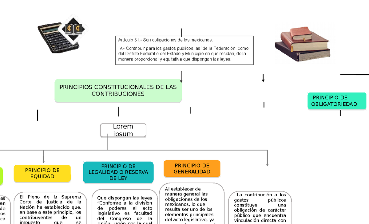 Plantilla Mapa Conceptual 20 Principios Constitucionales De Las