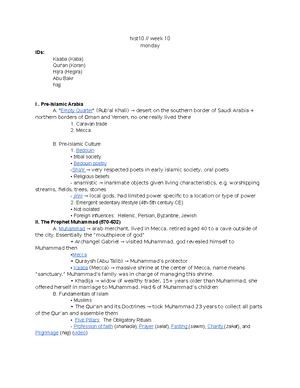 Hist10 exam 3 - Exam 3 notes - hist10 // exam 3 the world in the 10th ...