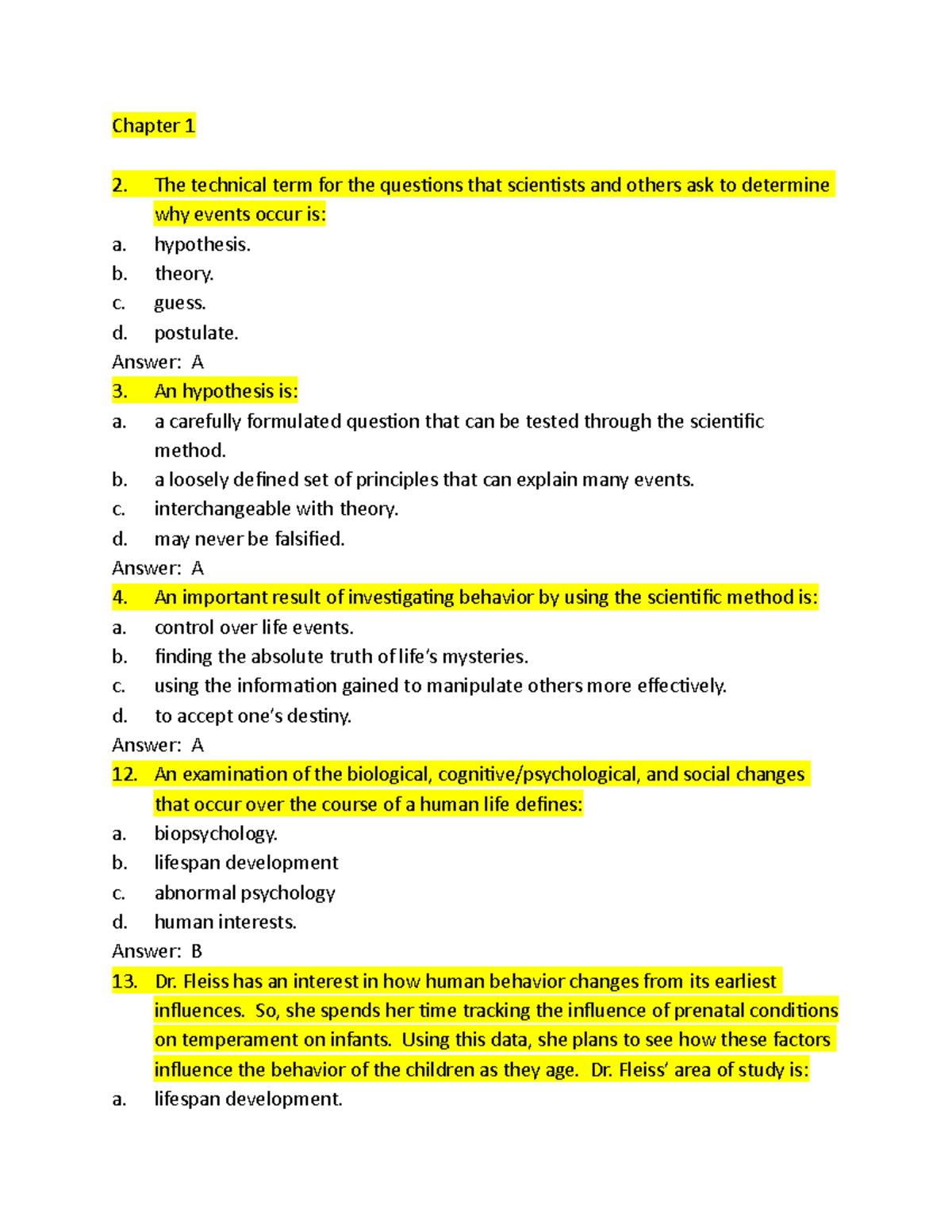 FCS 302 Practice Test Ch 1 - Chapter 1 The Technical Term For The ...