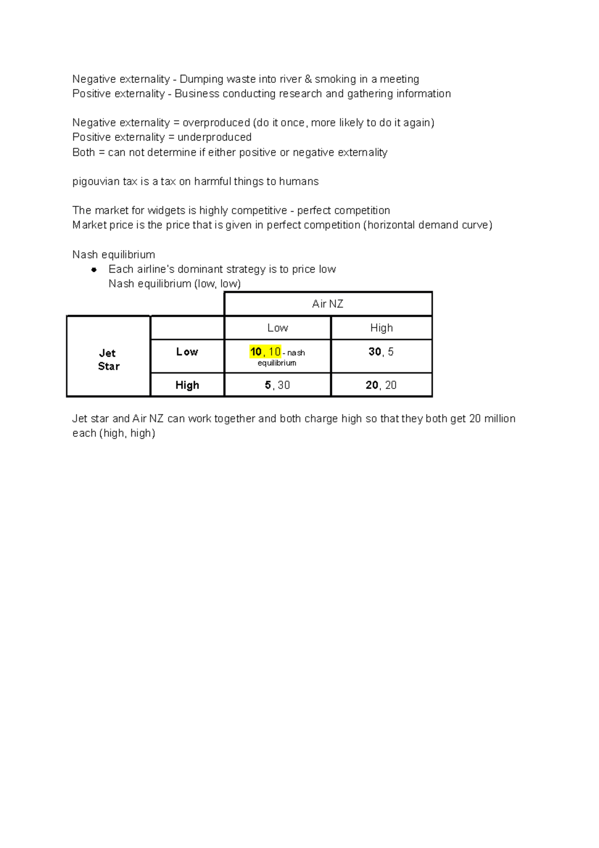 ECON 151 Tutorial 6 - Negative externality - Dumping waste into river ...