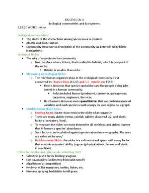 BIO 1060 Ch 3 - Lecture Notes 1 - BIO Ch. 3 The Physical Science Of The ...