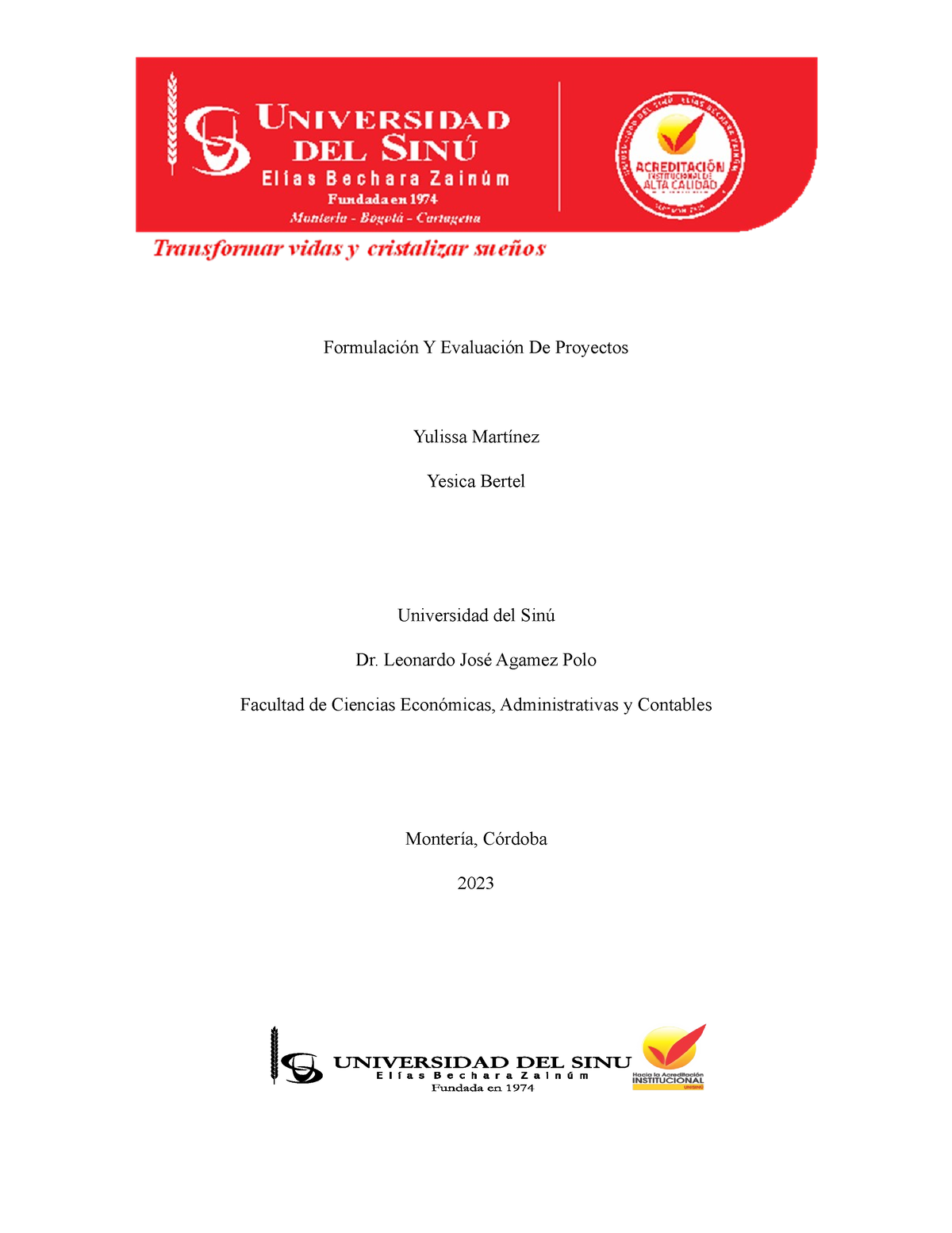 Actividad 1 Formulacion Y Evaluacion De Proyectos Formulación Y Evaluación De Proyectos 1041