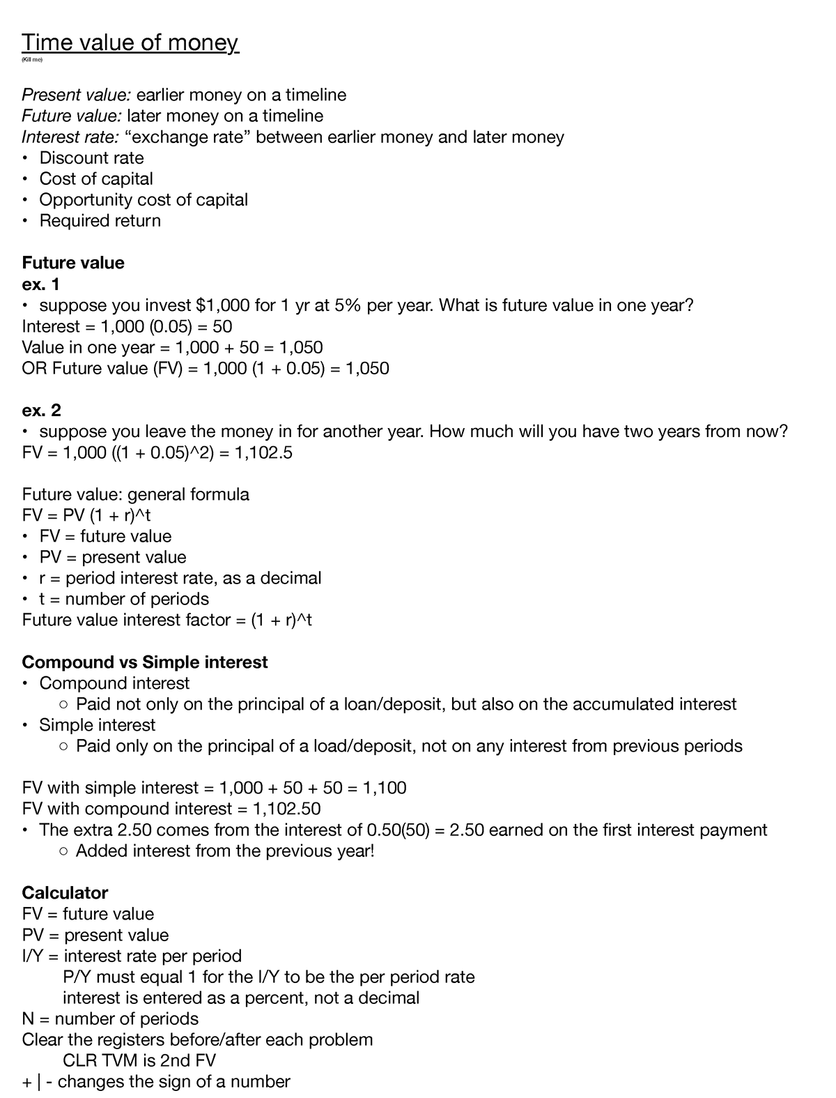 notes-fin300-ch3-time-value-of-money-kill-me-present-value-earlier