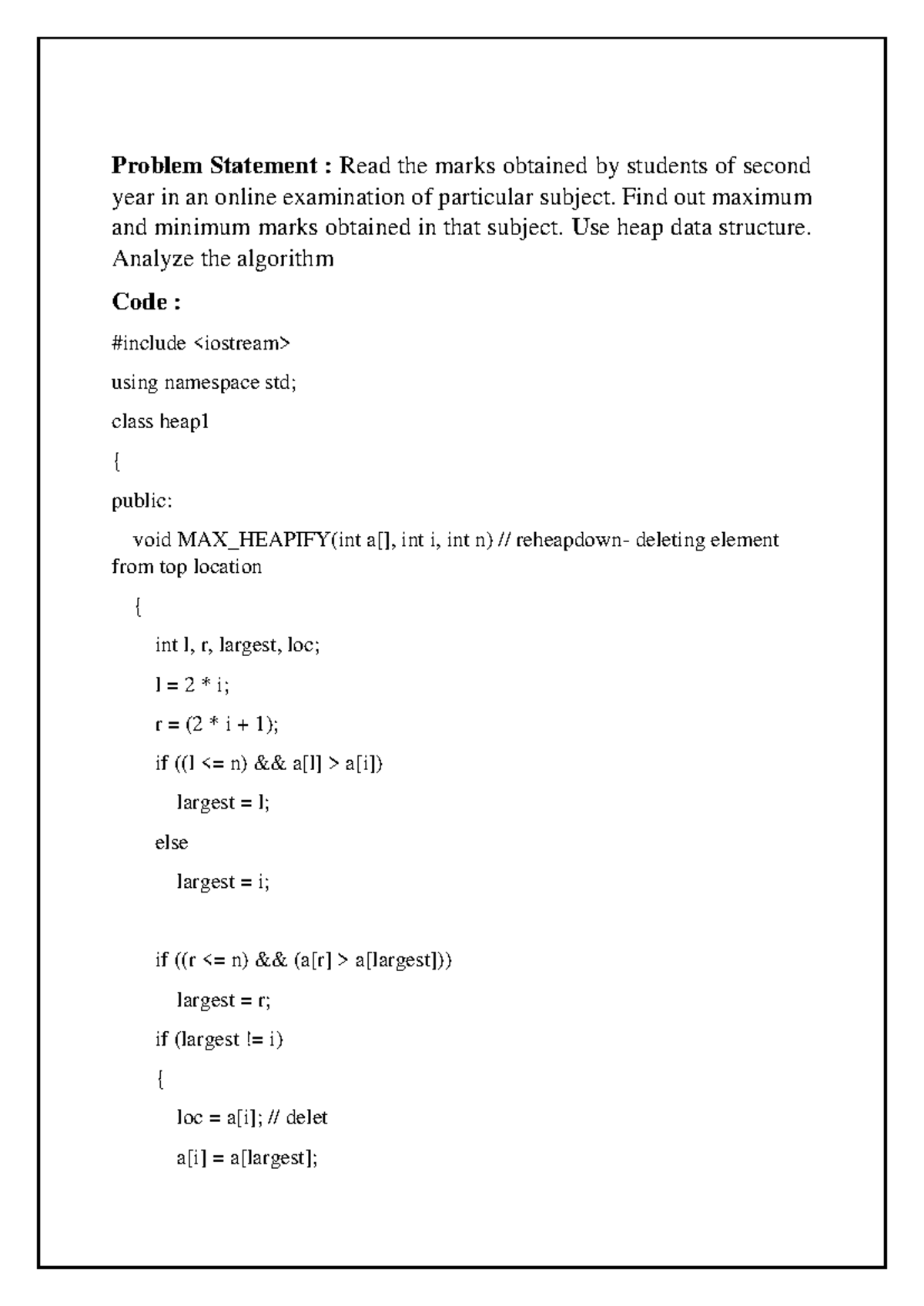 Read the marks obtained by students of second year in an online ...