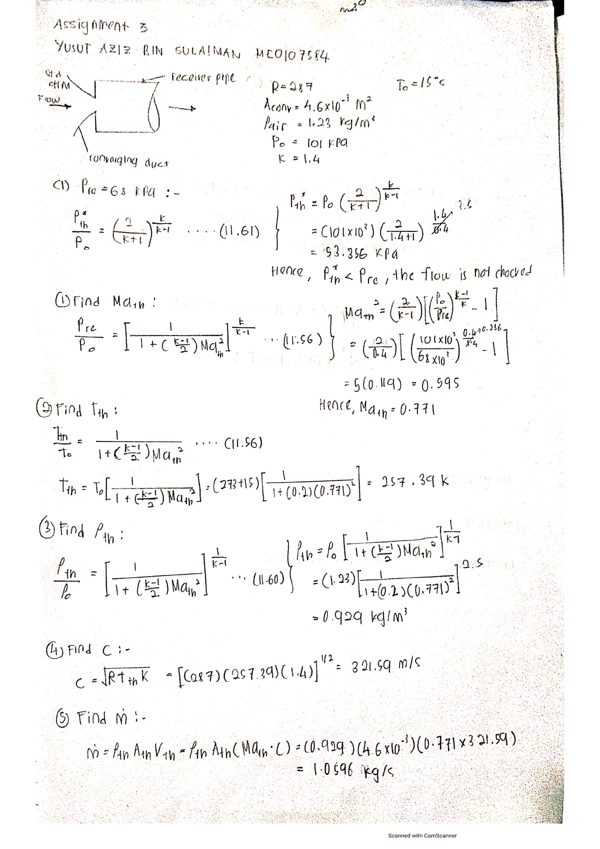 Assignment 3 ME0107584 - Mechanics Of Fluids II - Studocu