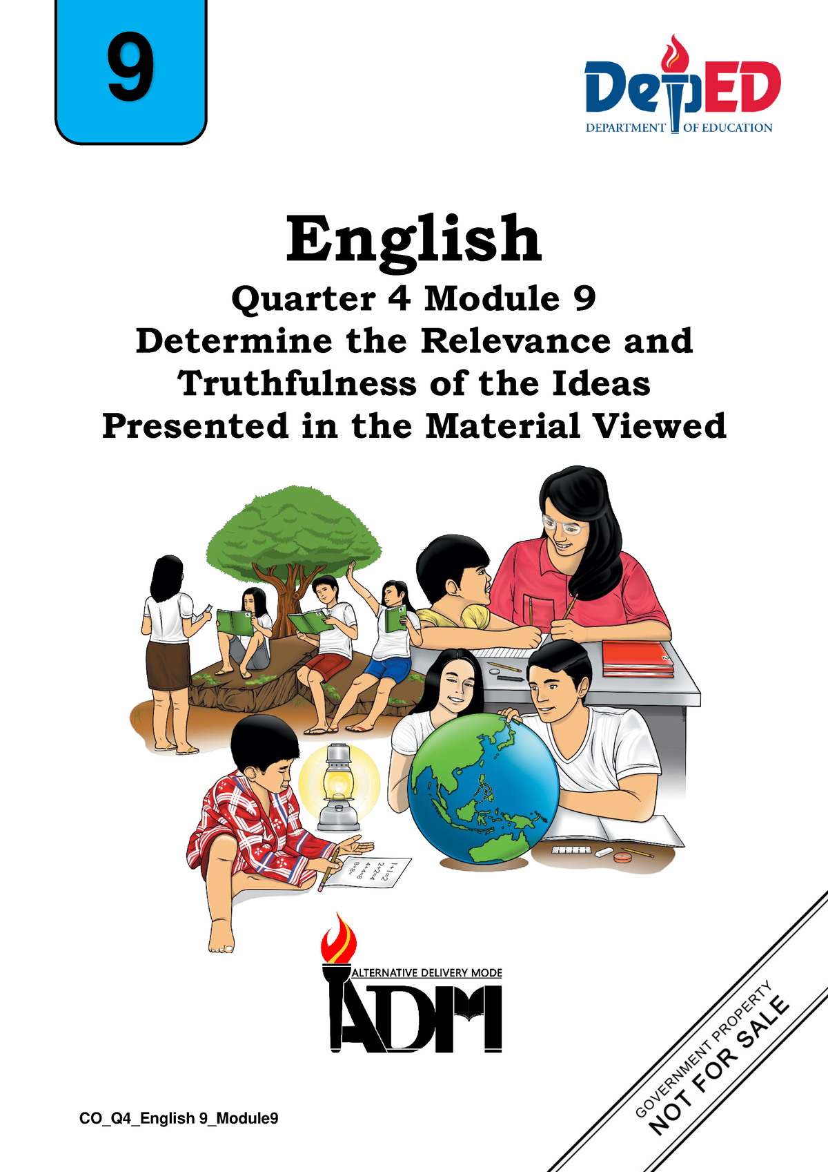 ENG9-Q4-MOD9 - ASSORTED NOTES - English Quarter 4 Module 9 Determine ...