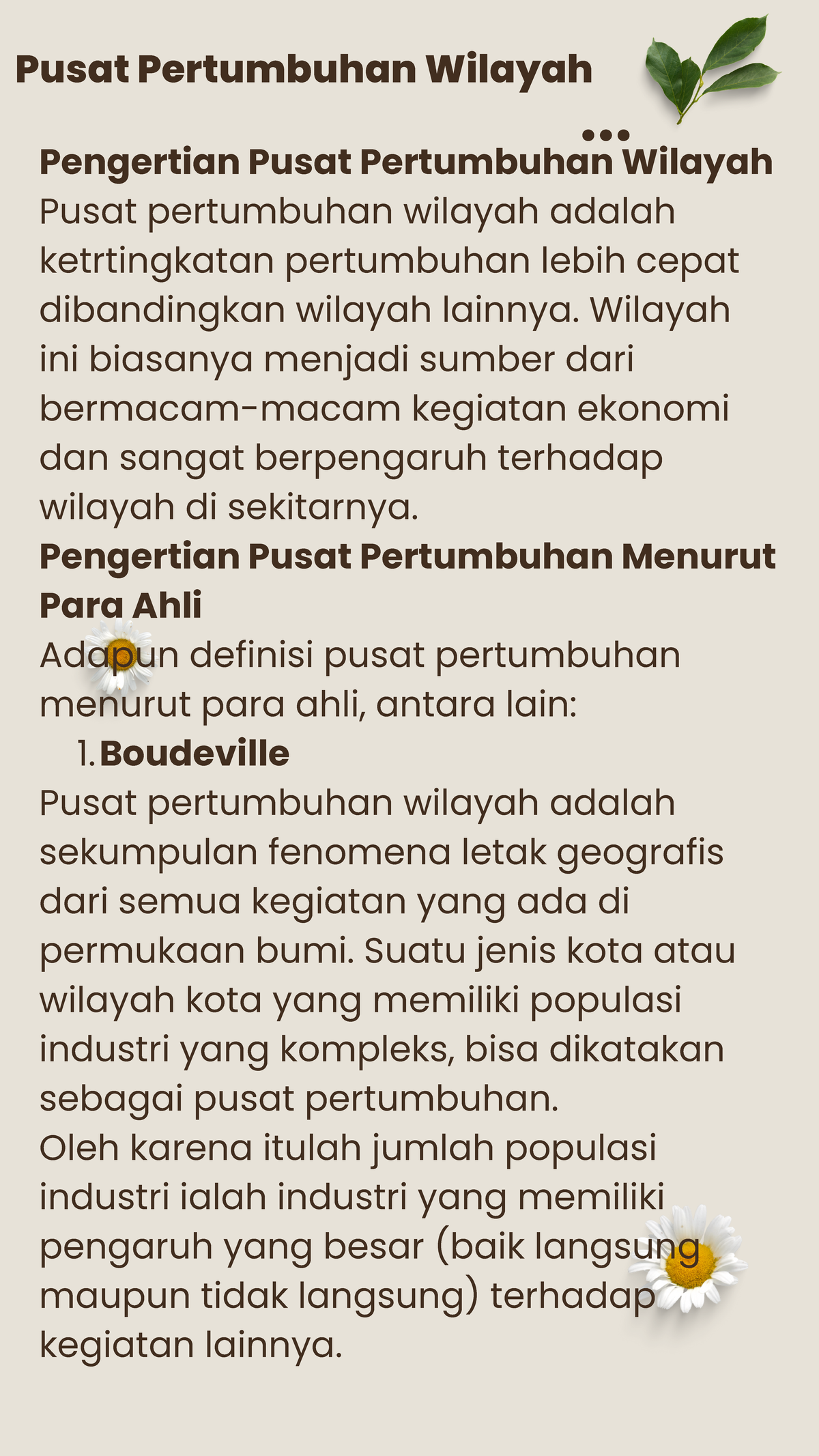 1. Pengertian Pusat Pertumbuhan Wilayah - Boudeville Pengertian Pusat ...