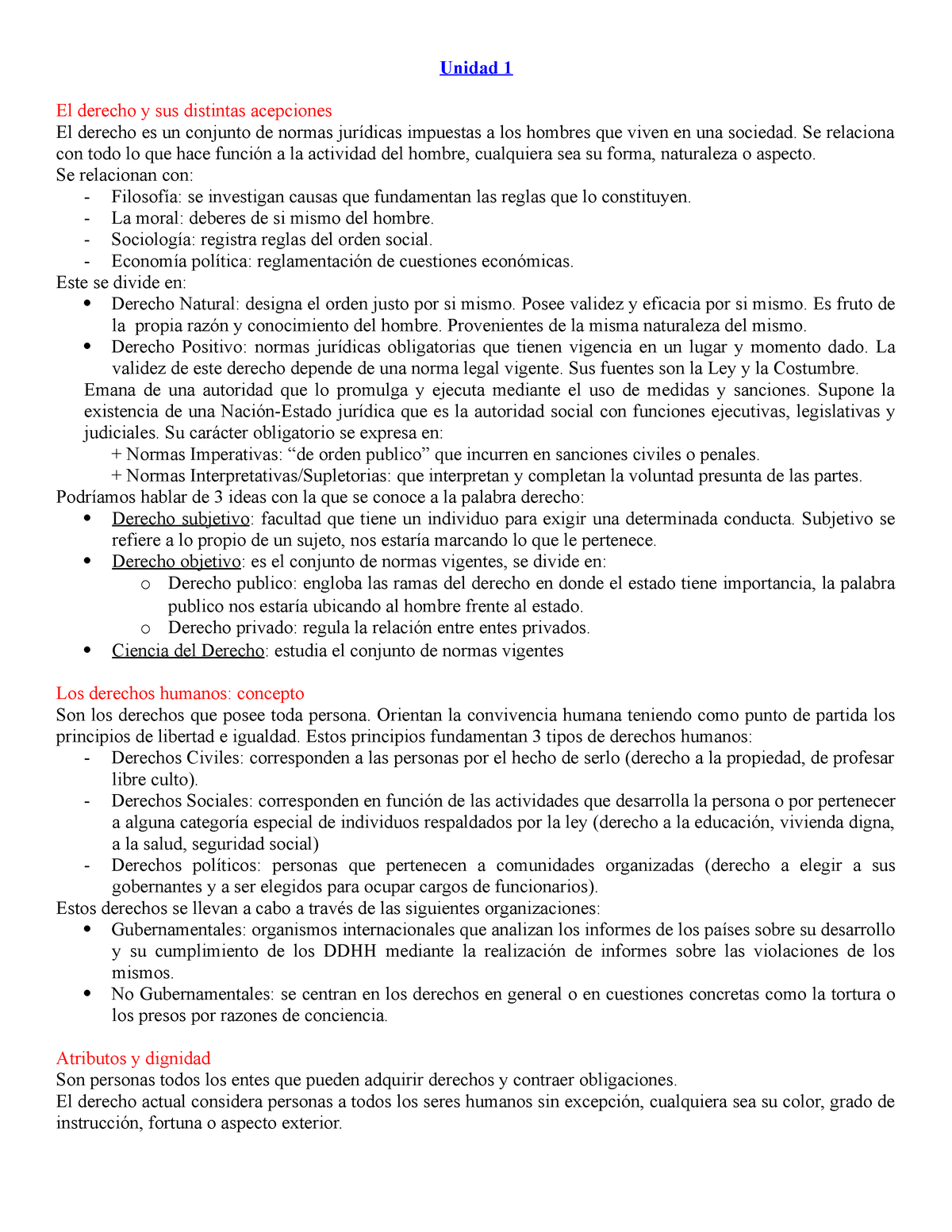 Derecho Todo El Contenido Unidad 1 El Derecho Y Sus Distintas Acepciones El Derecho Es Un 9292