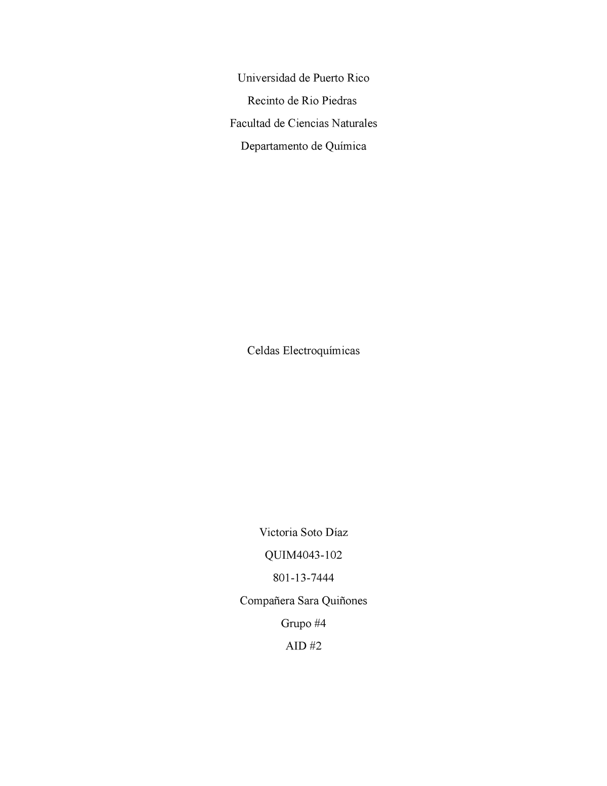 Informe celdas electroquimicas - Universidad de Puerto Rico Recinto de ...