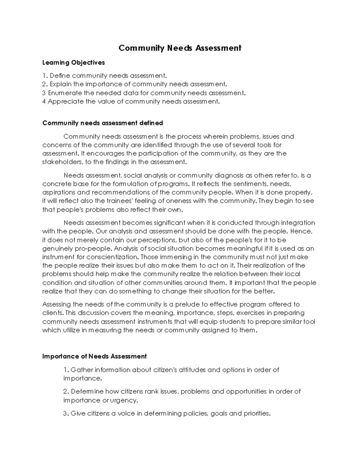 community-needs-assessment-nstp-lecture-community-needs-assessment