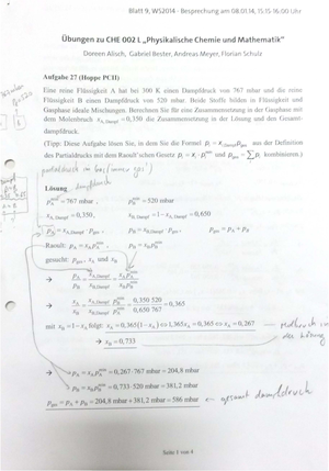 Übungen Physikalische Chemie Und Mathematik, Blatt 10, WS 2014 ...