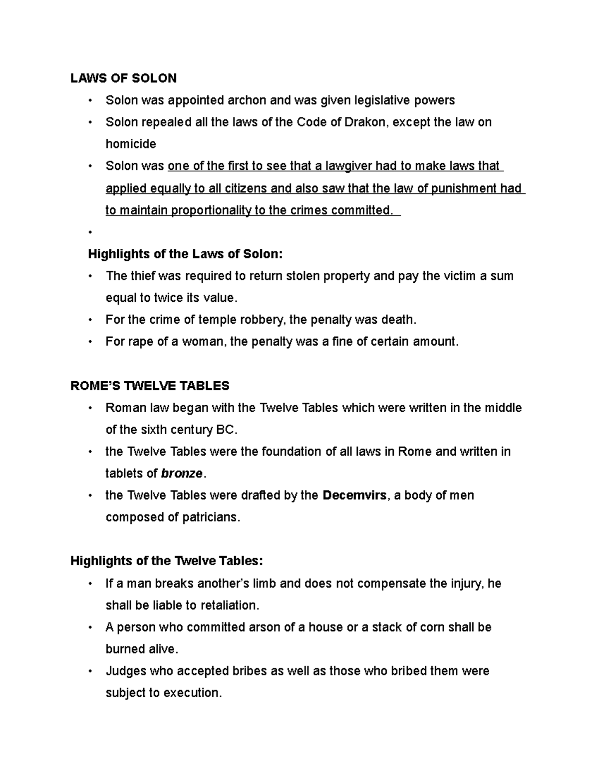 LAWS OF Solon Characteristics OF Criminal LAW Criminal Law Review