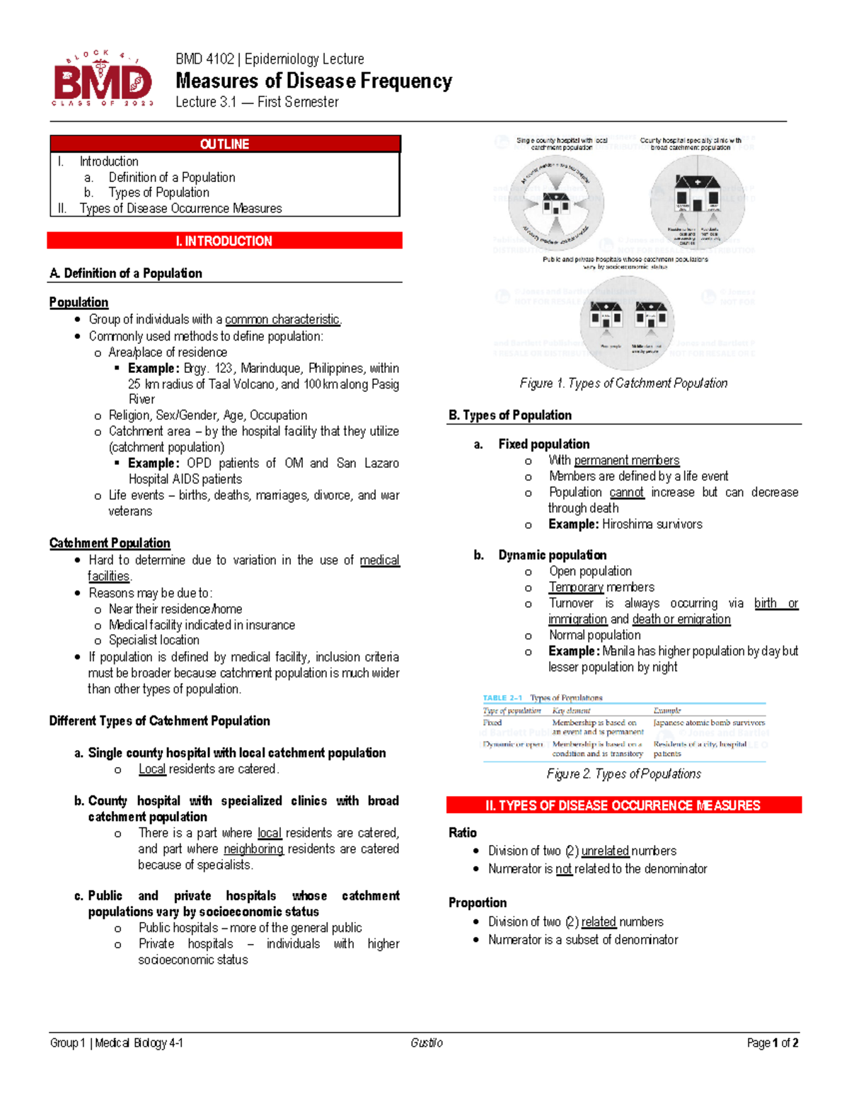 L3.1 Measures Of Disease Frequency - BMD 4102 | Epidemiology Lecture ...