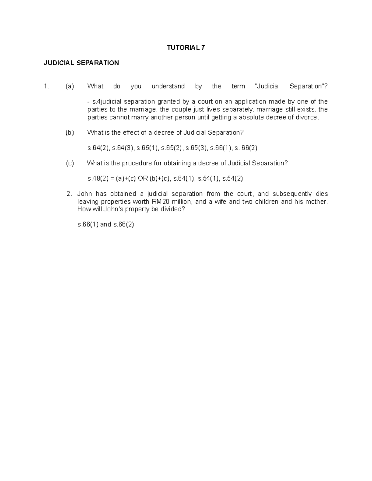 tutorial-7-family-law-tutorial-7-judicial-separation-a-what-do-you