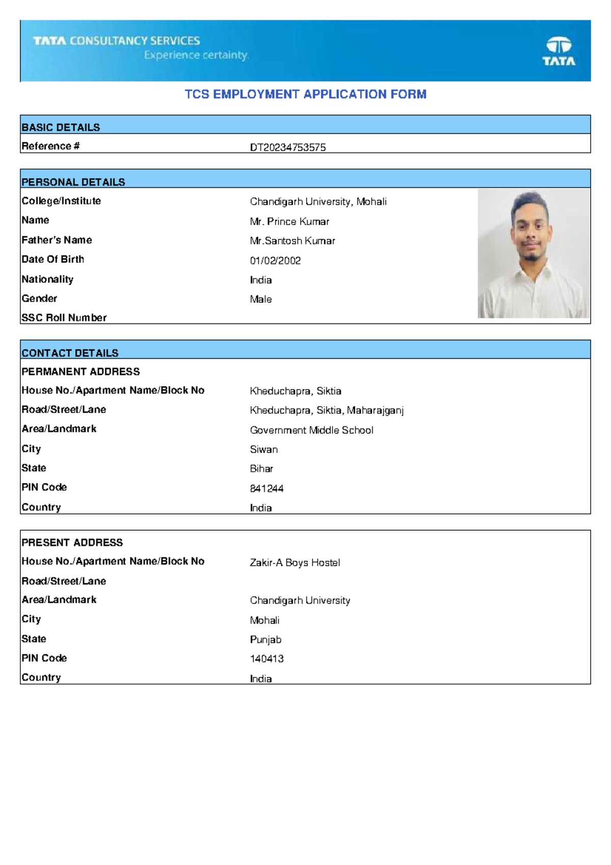 DT20234753575 Application 240620 205720 - TCS EMPLOYMENT APPLICATION ...