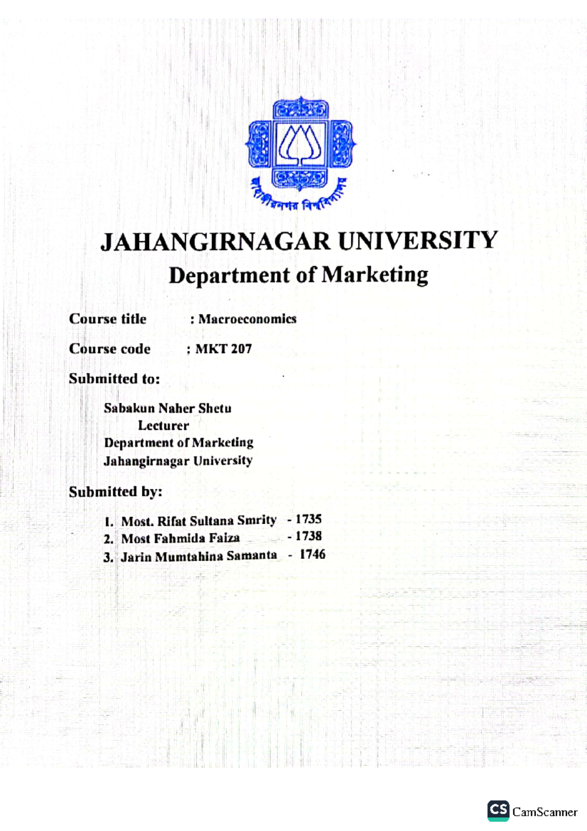 assignment problem in macroeconomics