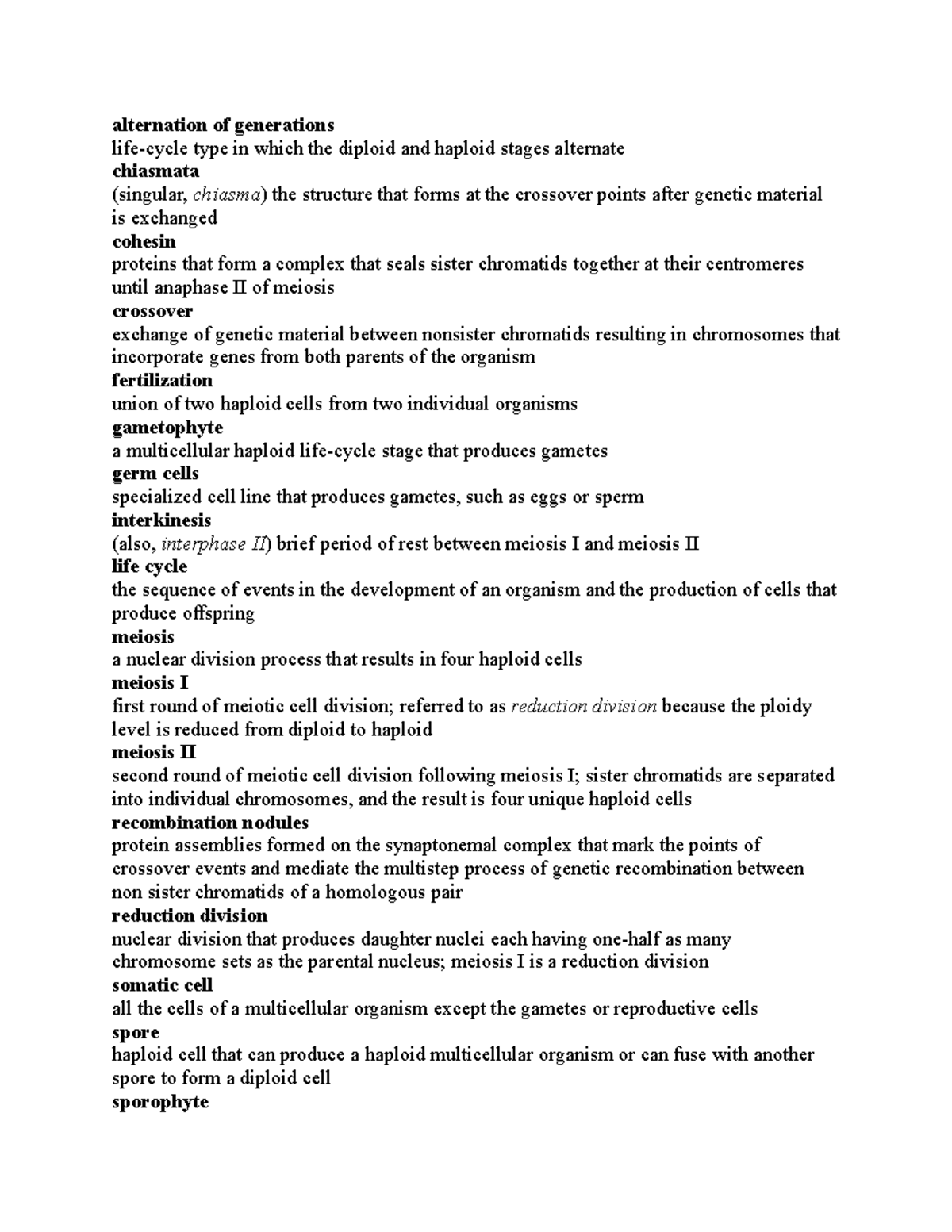 Bio study exam 3 - Definitions, practice problems as well as ...