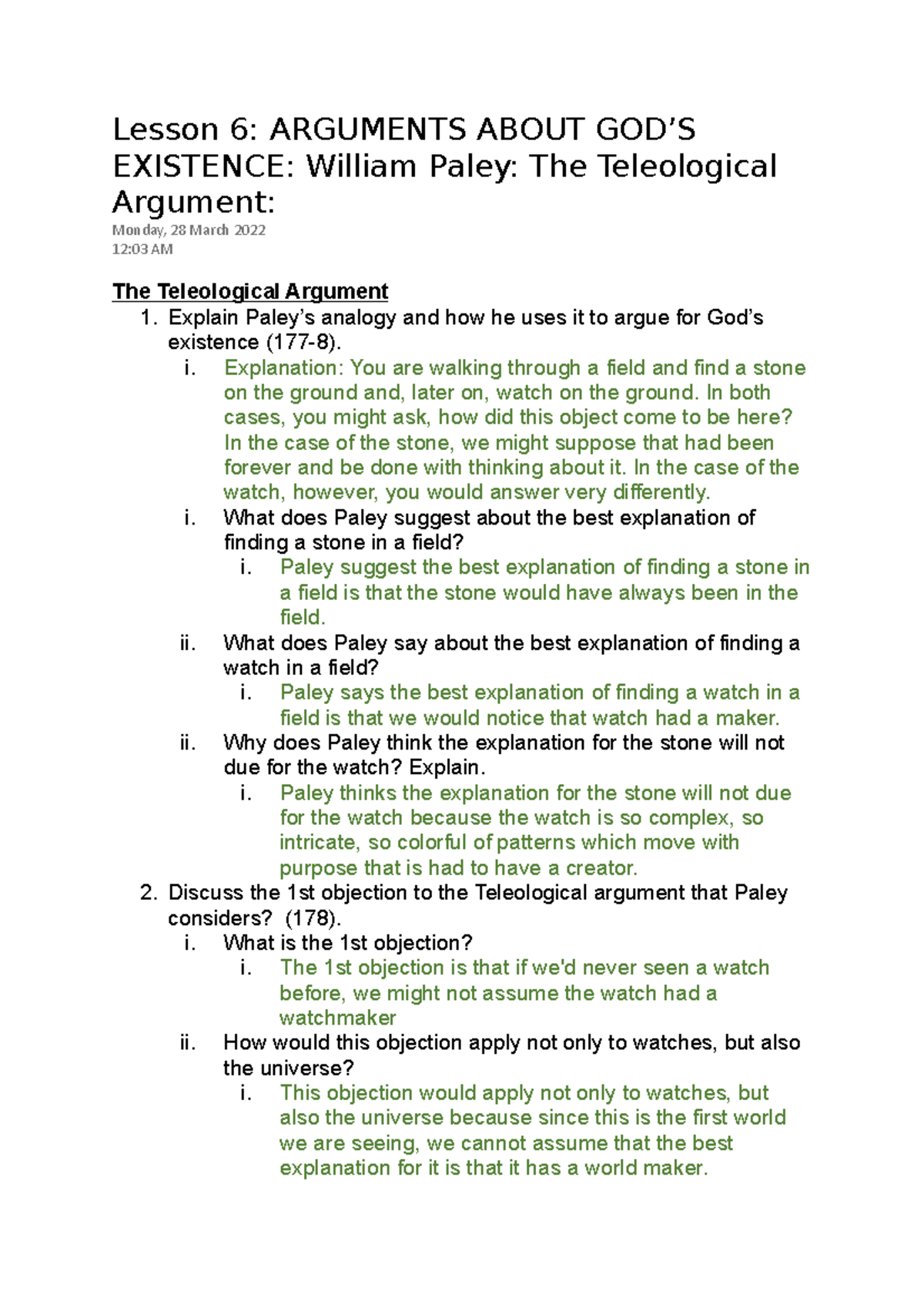 lesson-6-arguments-about-god-s-existence-william-paley-the-teleological