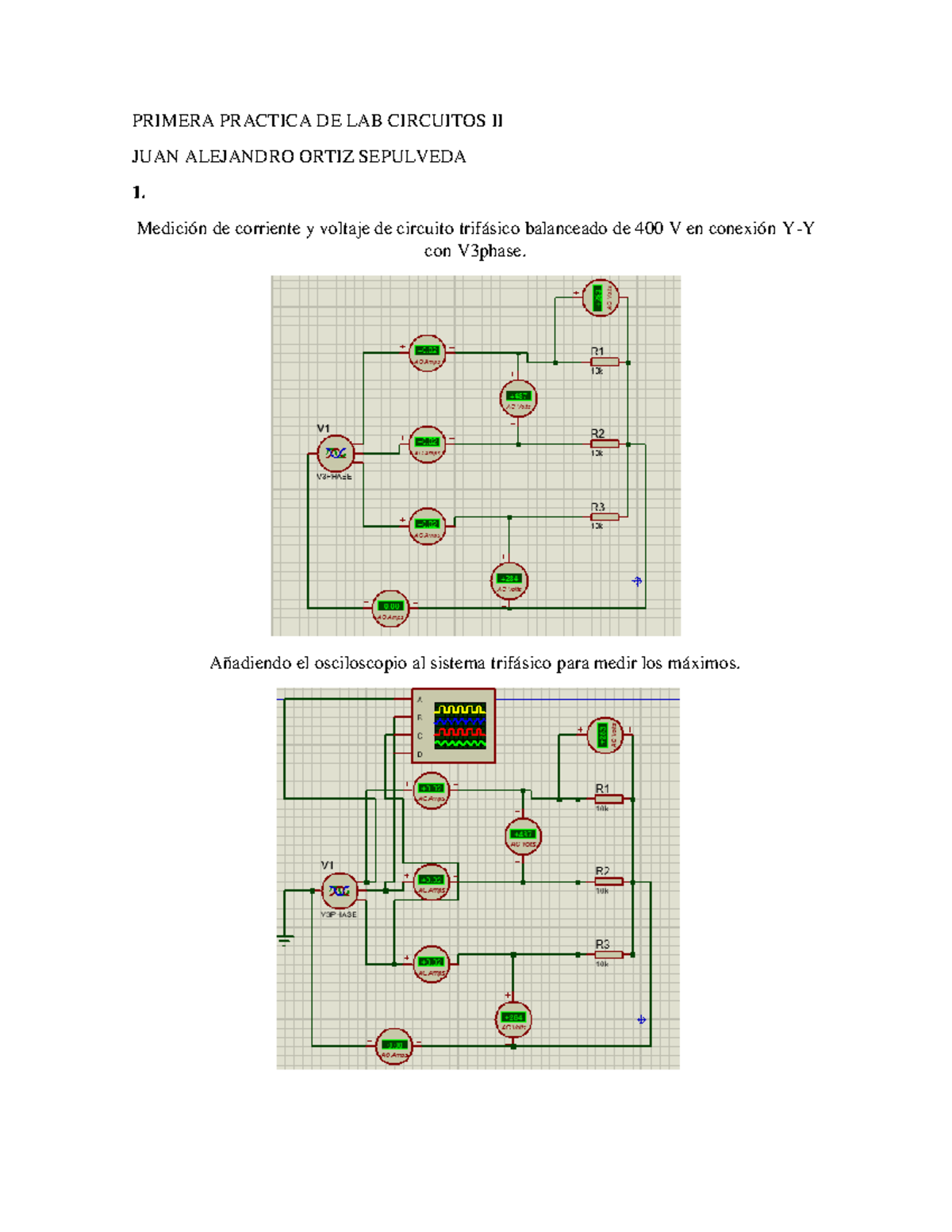 Primera Practica DE LAB Circuitos II - PRIMERA PRACTICA DE LAB ...