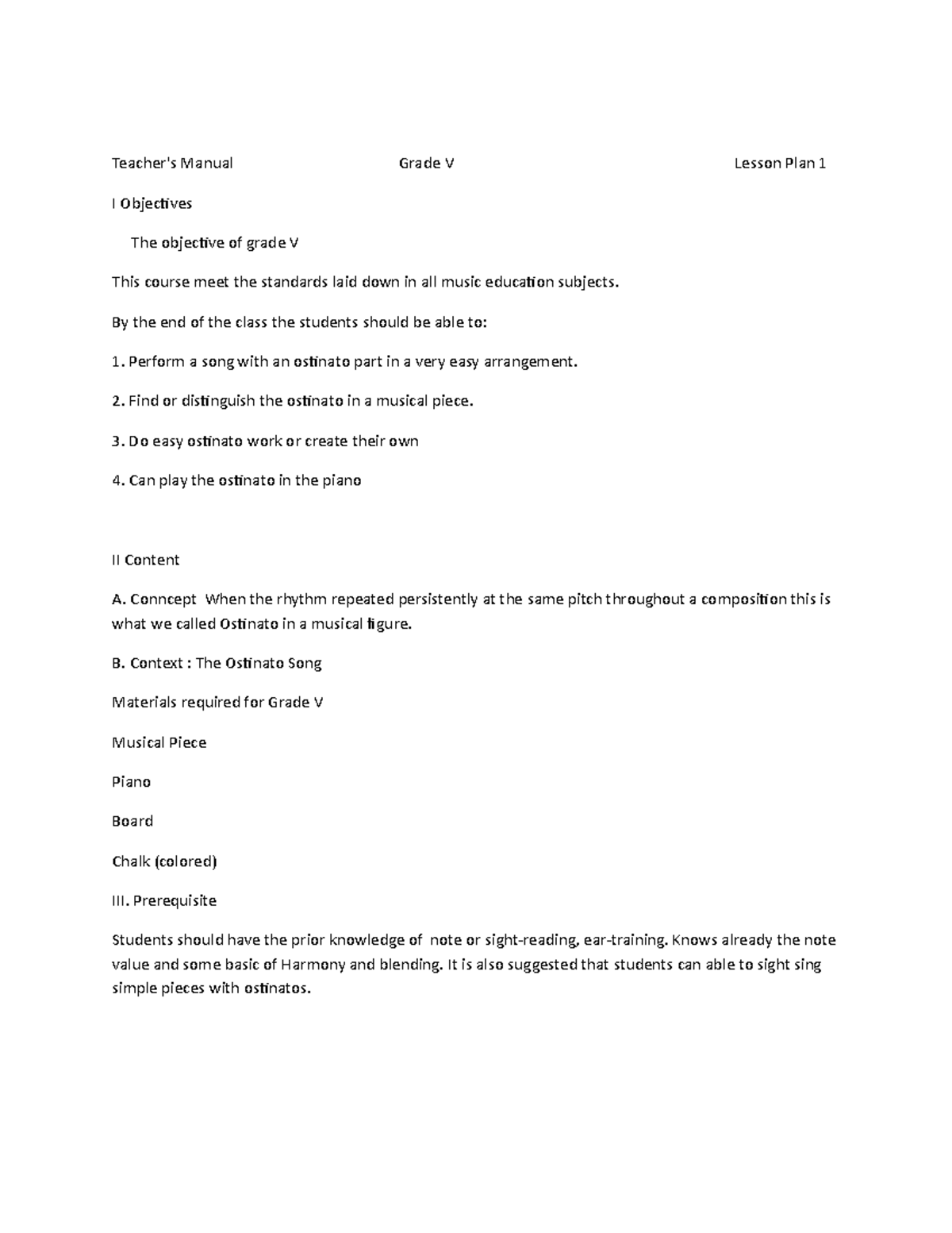 Lesson Plan Pat-WPS Office - Teacher's Manual Grade V Lesson Plan 1 I ...