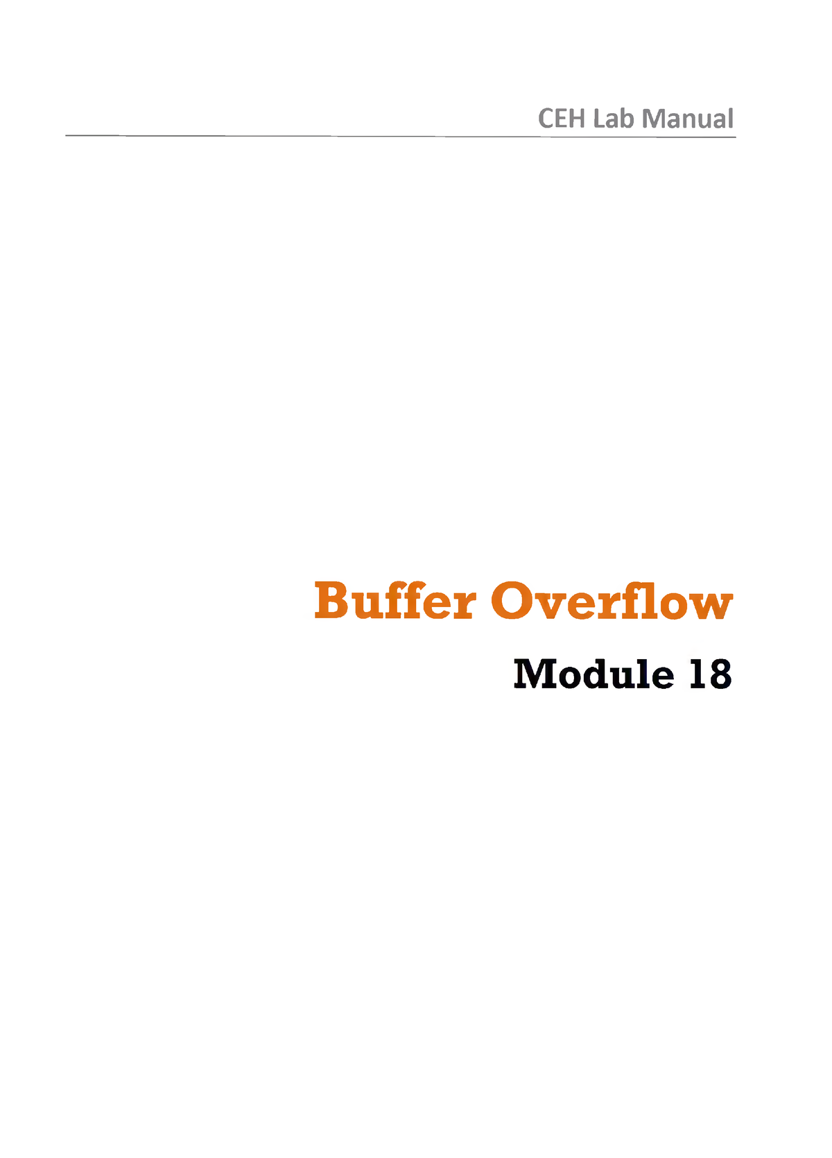 CEH V9 Labs Module 18 Buffer Overflow - CEH Lab M A N U A L B U F F E R ...