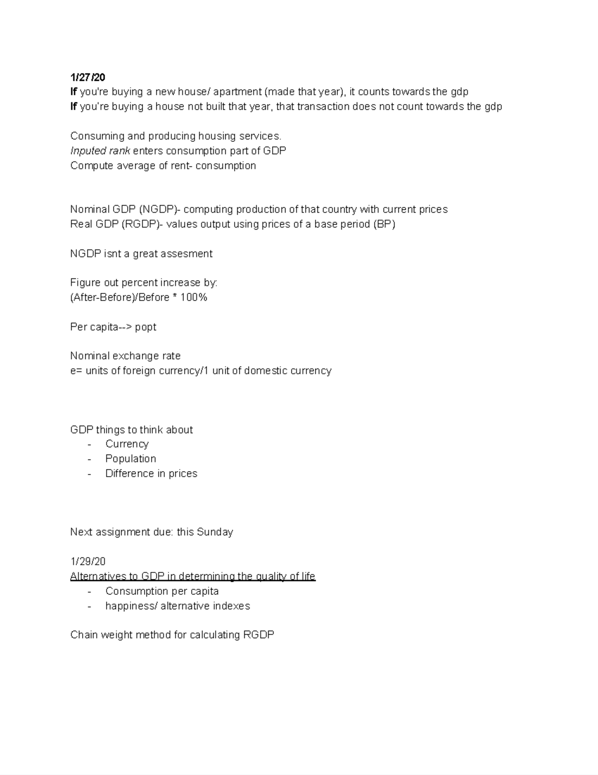 Econ Notes - Luca Bossi - If you're buying a new house/ apartment (made ...